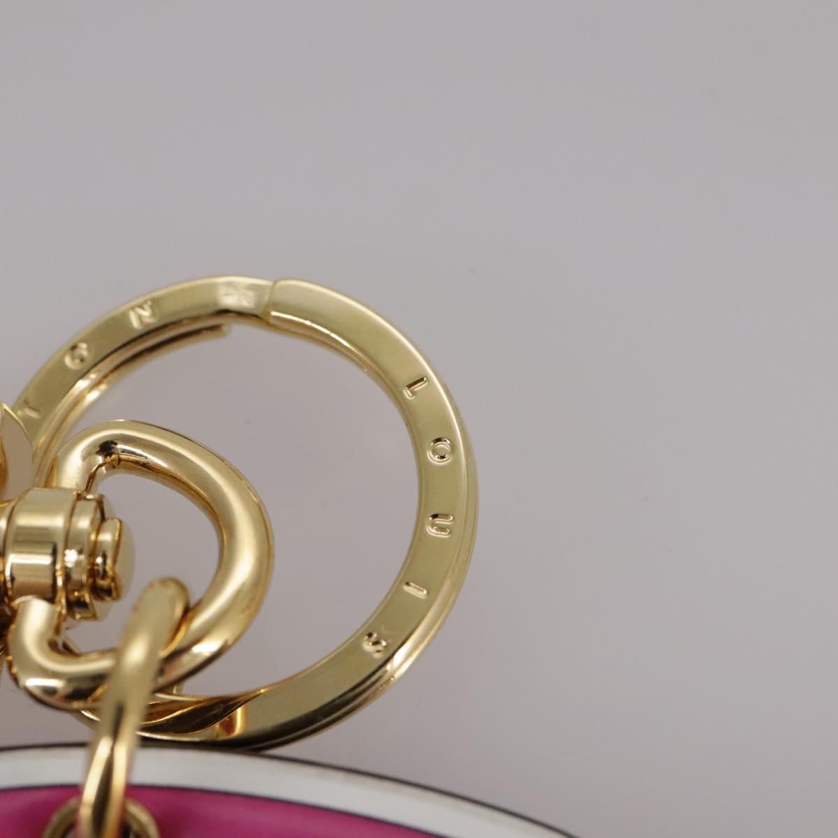 LOUIS VUITTON Monogram Porte Cles Epivivienne Key Ring Pink M68653 101583