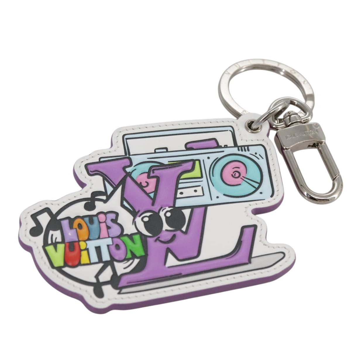 LOUIS VUITTON Monogram Comics Key Holder Purple MP3456 LV 101584