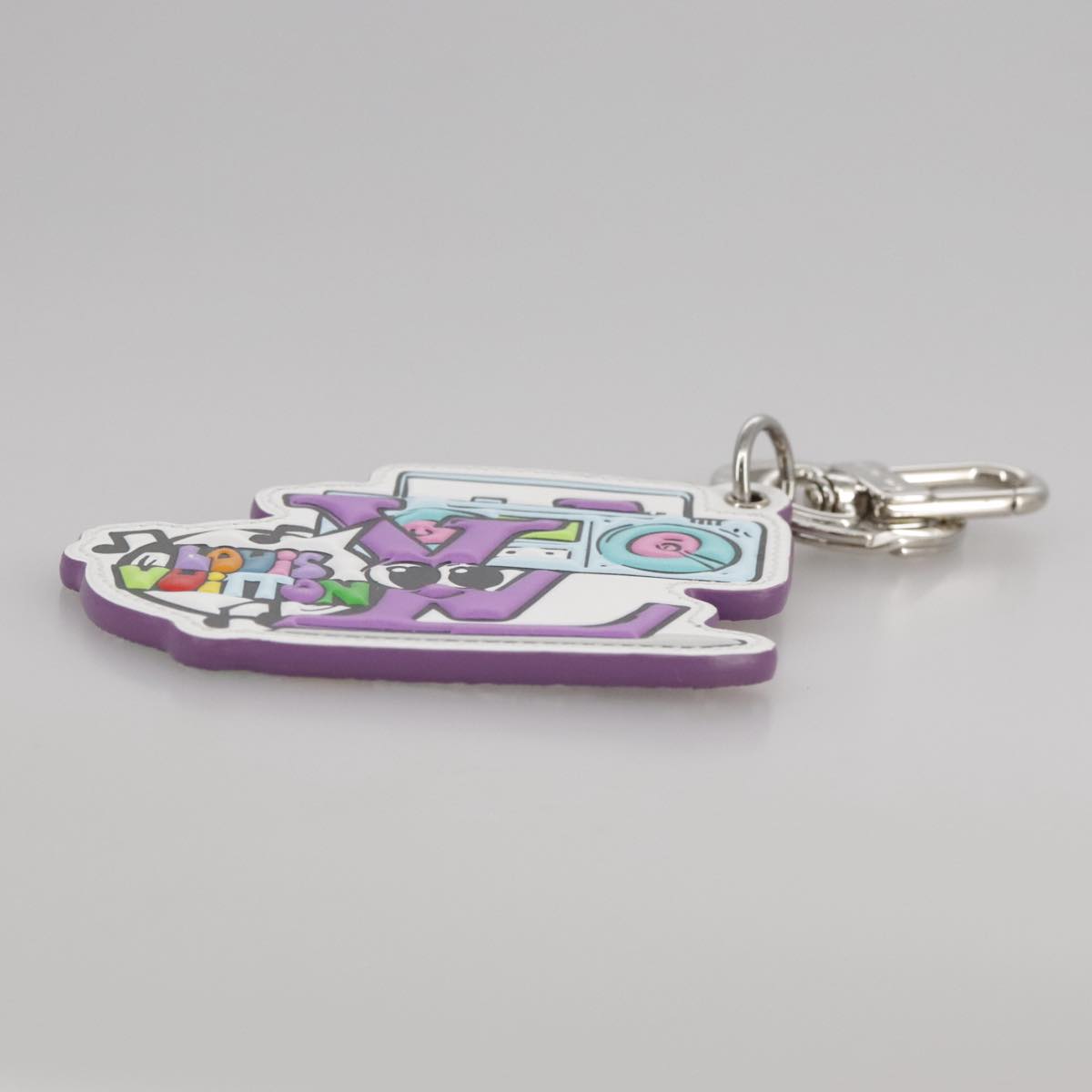LOUIS VUITTON Monogram Comics Key Holder Purple MP3456 LV 101584