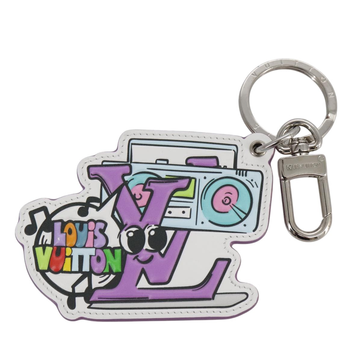 LOUIS VUITTON Monogram Comics Key Holder Purple MP3456 LV 101584
