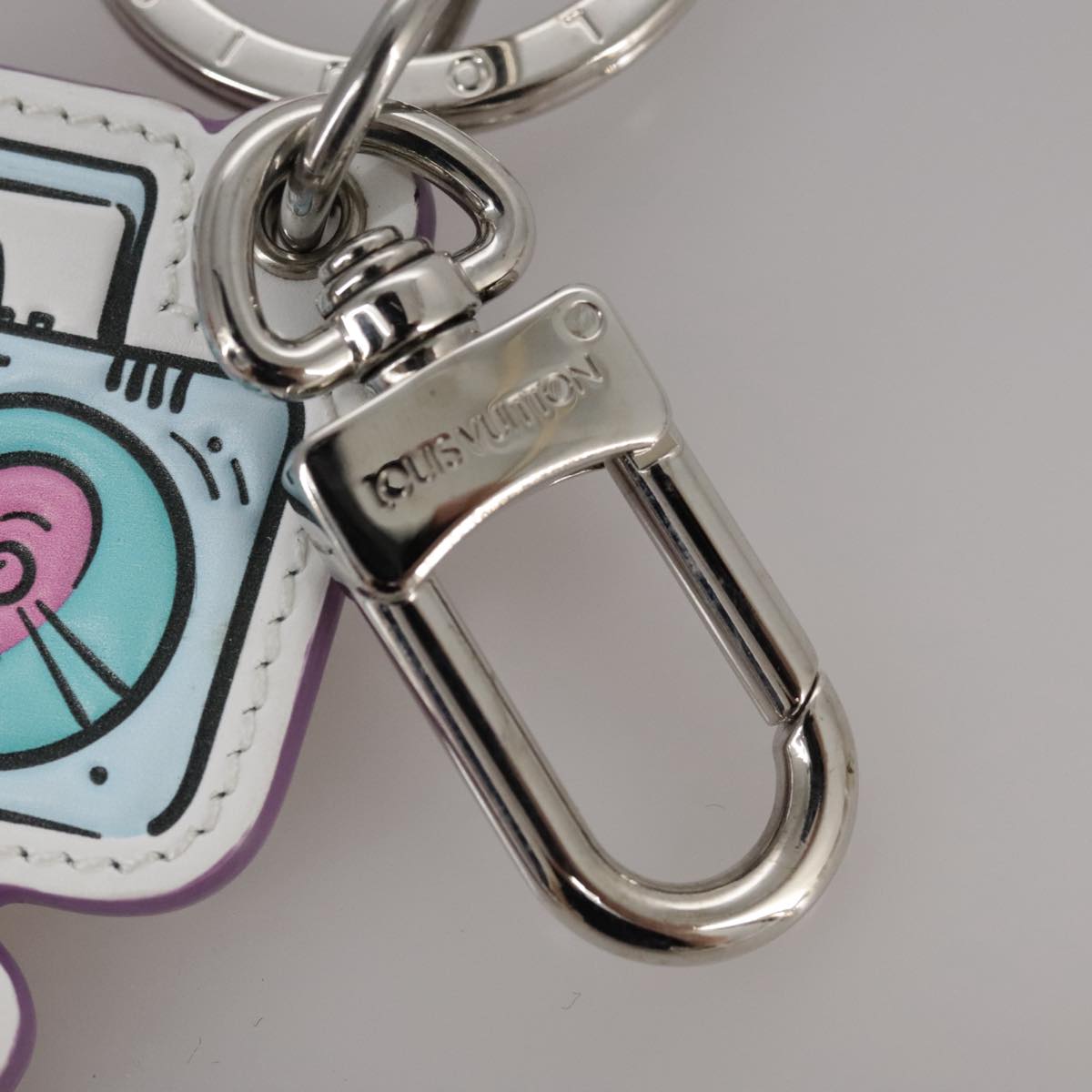 LOUIS VUITTON Monogram Comics Key Holder Purple MP3456 LV 101584
