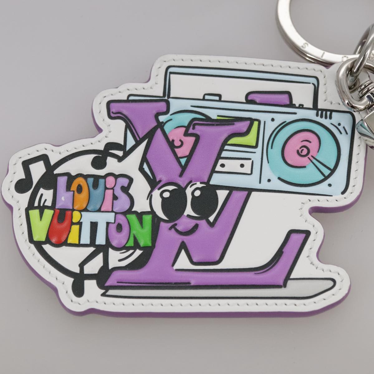 LOUIS VUITTON Monogram Comics Key Holder Purple MP3456 LV 101584