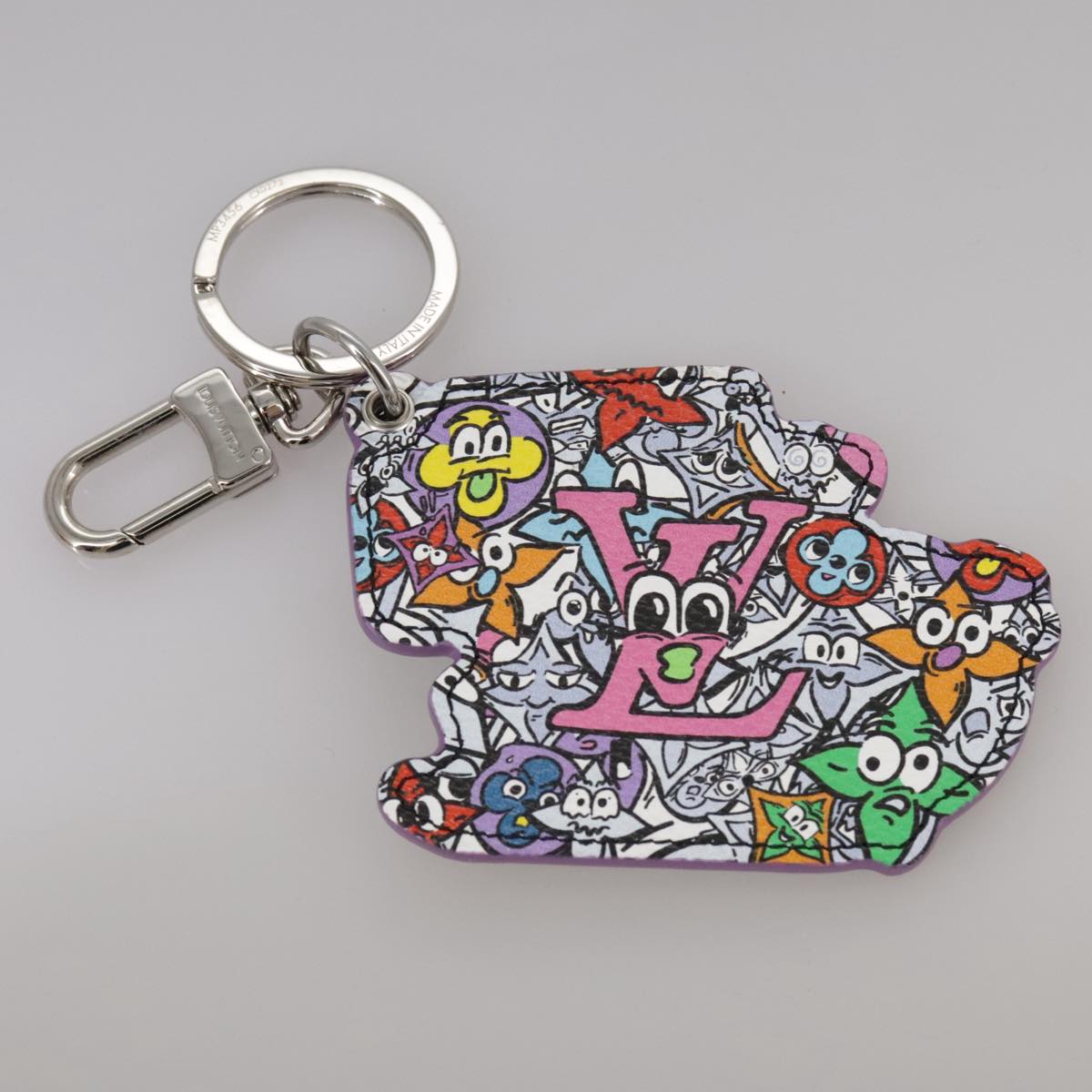 LOUIS VUITTON Monogram Comics Key Holder Purple MP3456 LV 101584
