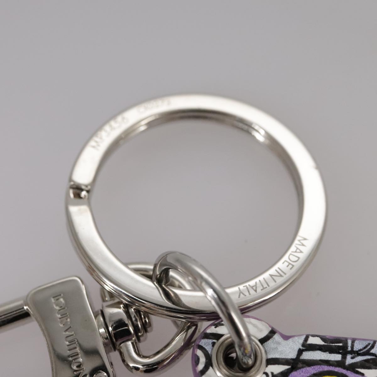 LOUIS VUITTON Monogram Comics Key Holder Purple MP3456 LV 101584