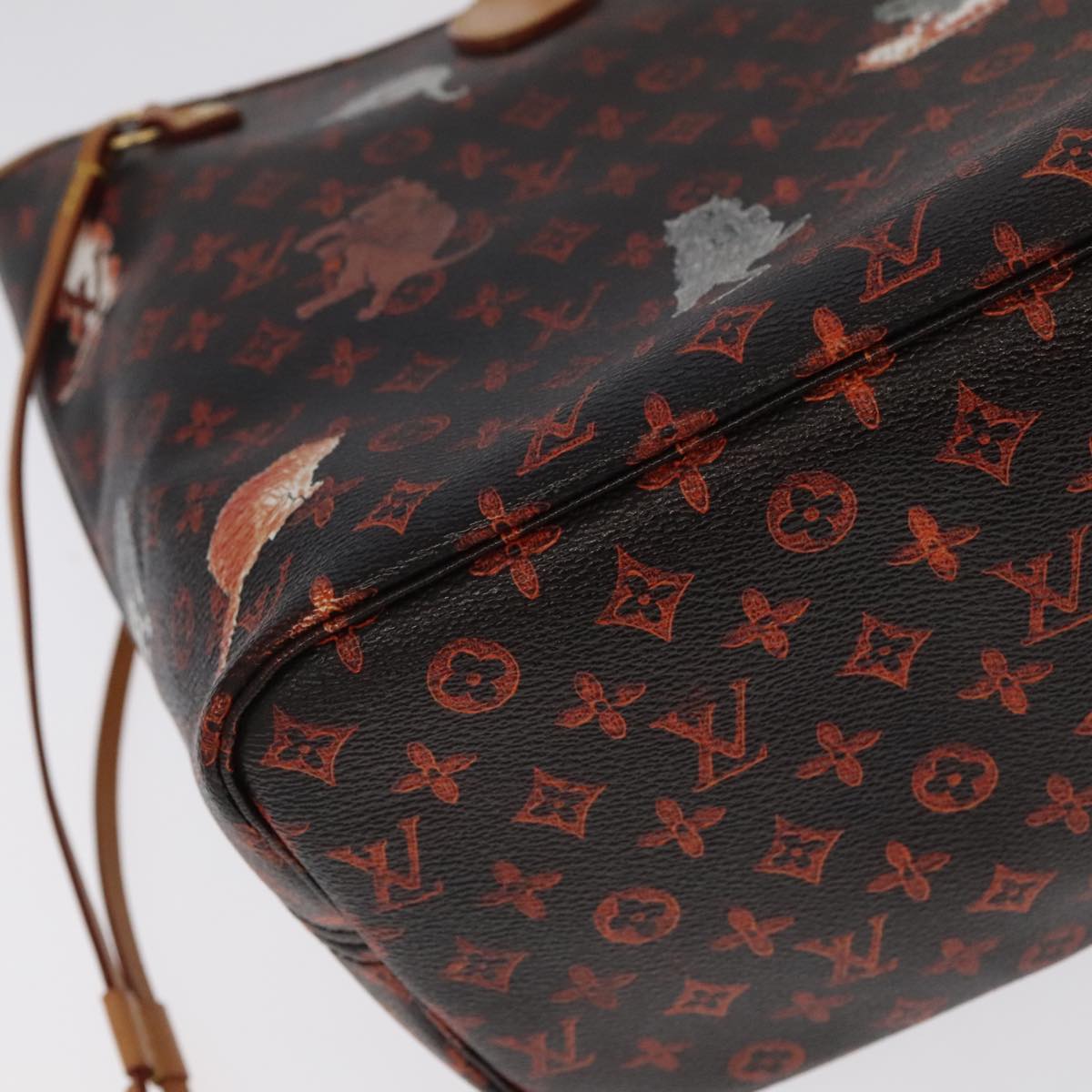 LOUIS VUITTON Catgram Neverfull MM Tote Bag M44441 LV 101672SA
