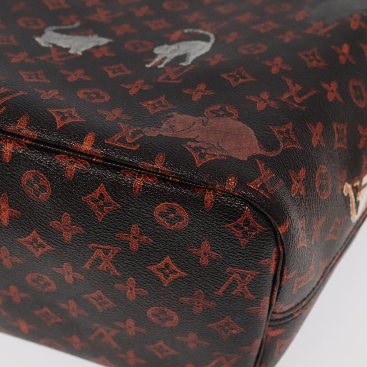 LOUIS VUITTON Catgram Neverfull MM Tote Bag M44441 LV 101672SA