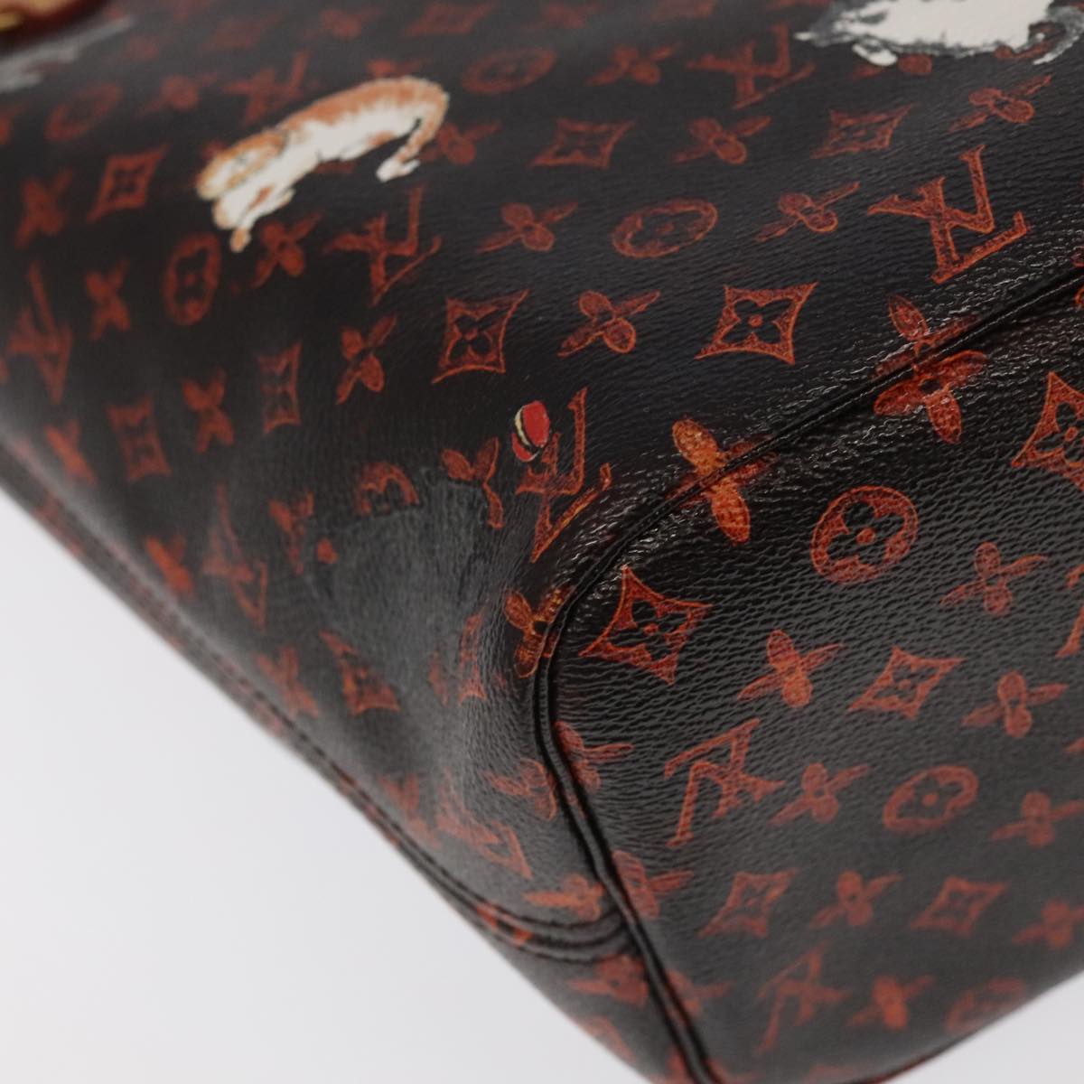 LOUIS VUITTON Catgram Neverfull MM Tote Bag M44441 LV 101672SA