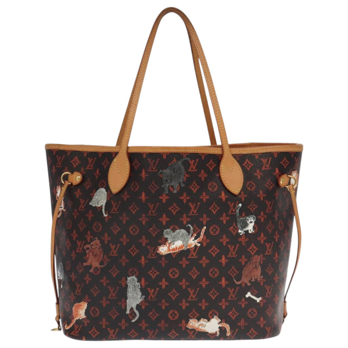 LOUIS VUITTON Catgram Neverfull MM Tote Bag M44441 LV 101672SA