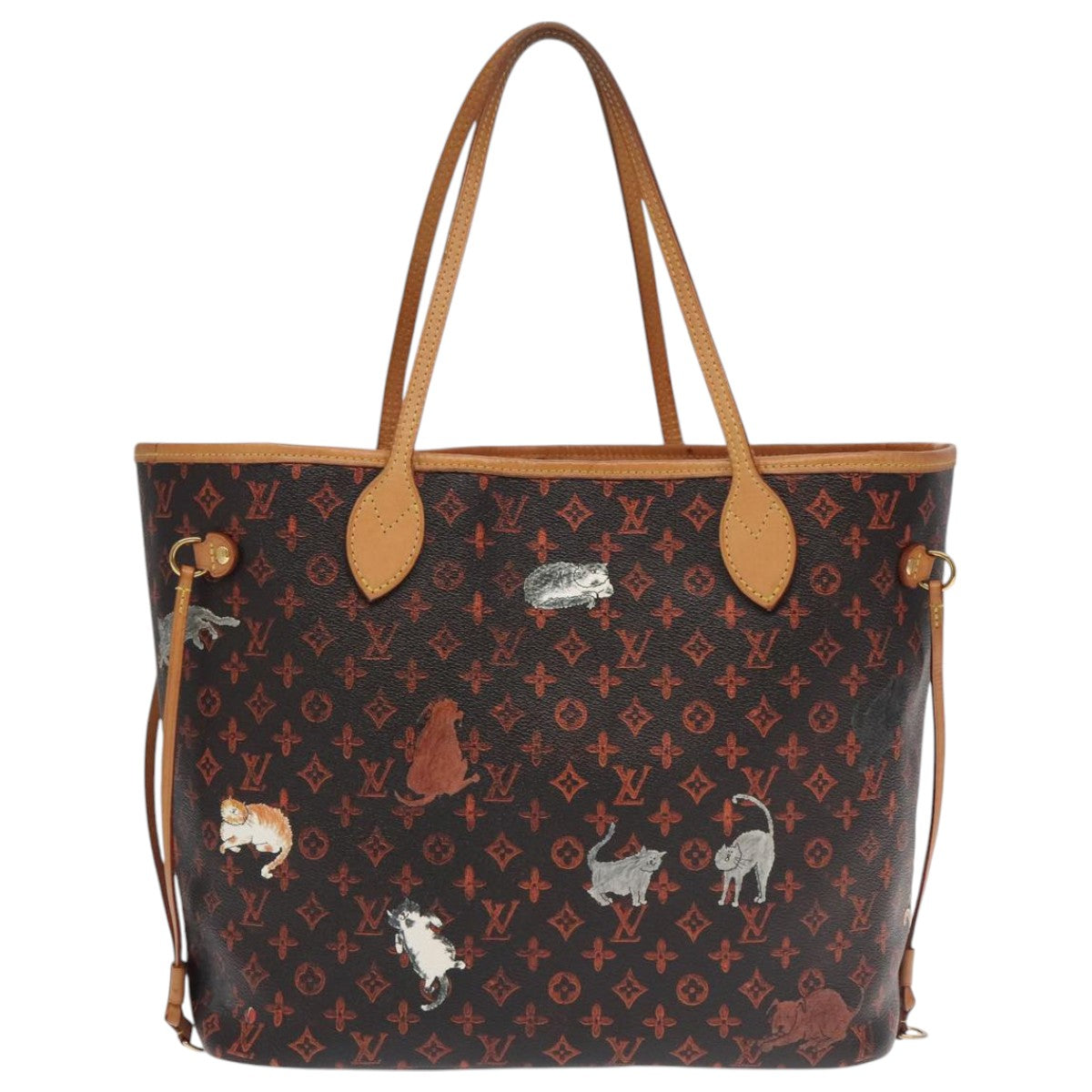 LOUIS VUITTON Catgram Neverfull MM Tote Bag M44441 LV 101672SA