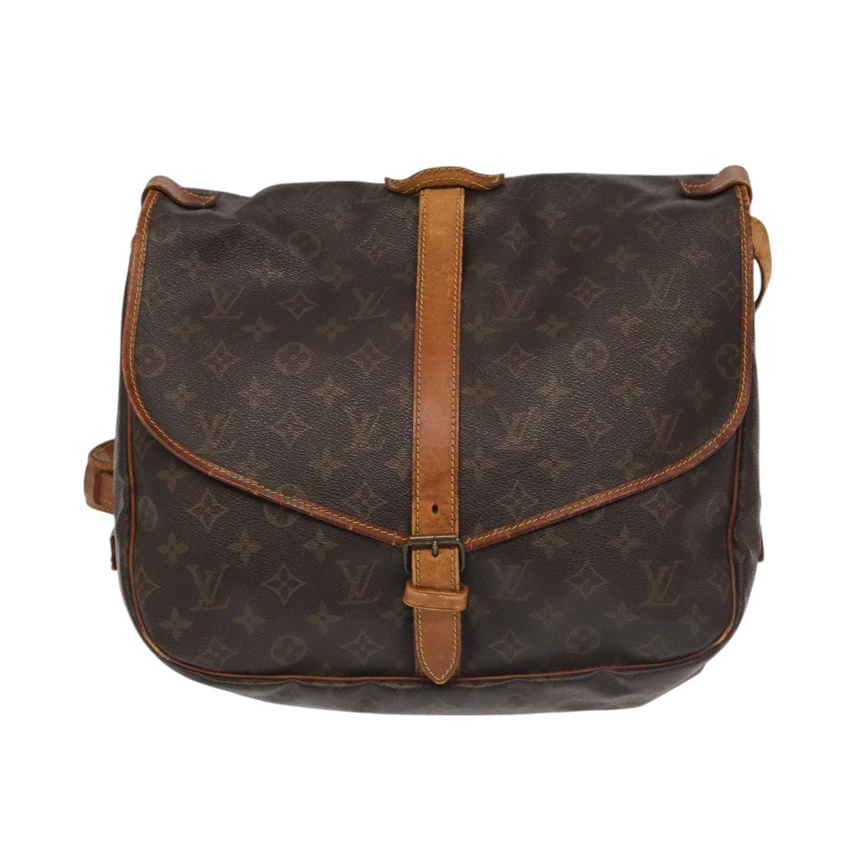 LOUIS VUITTON Monogram Saumur 35 Shoulder Bag M42254 LV 101695
