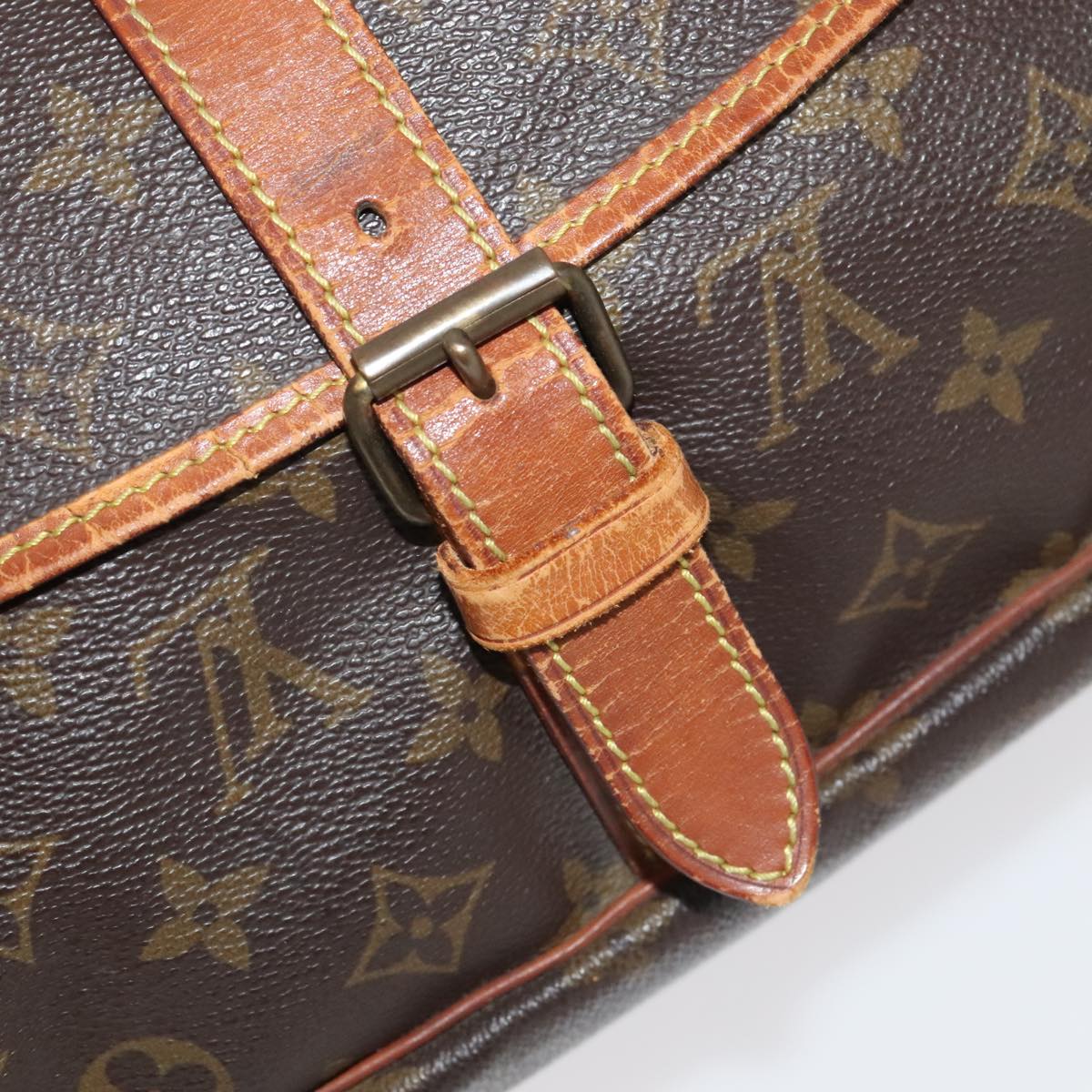 LOUIS VUITTON Monogram Saumur 35 Shoulder Bag M42254 LV 101695