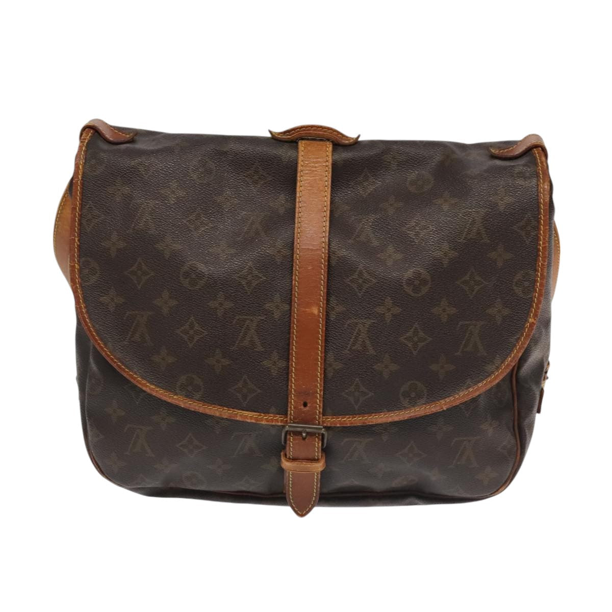 LOUIS VUITTON Monogram Saumur 35 Shoulder Bag M42254 LV 101695