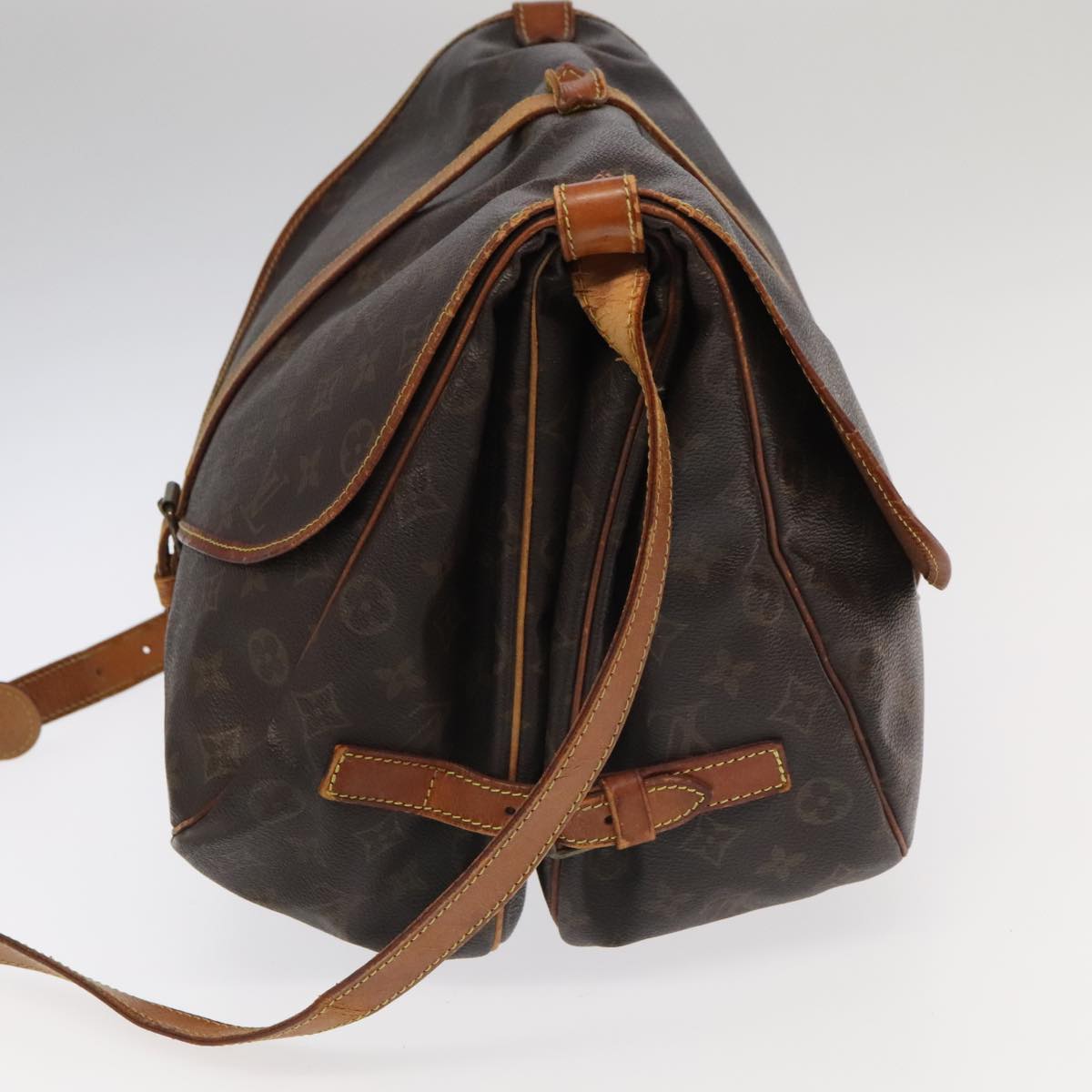 LOUIS VUITTON Monogram Saumur 35 Shoulder Bag M42254 LV 101695