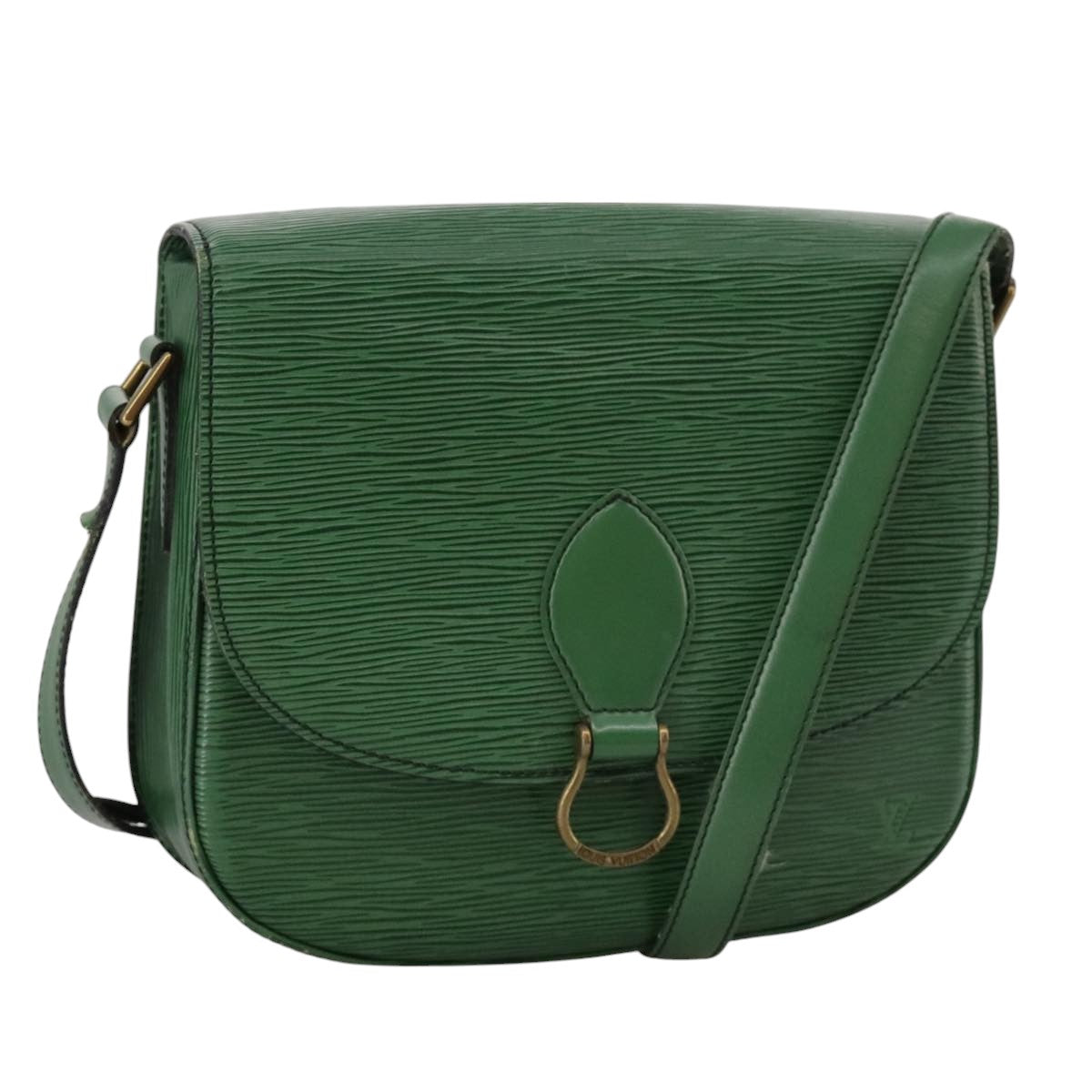 LOUIS VUITTON Epi Saint Cloud GM Shoulder Bag Green M52194 LV 101706