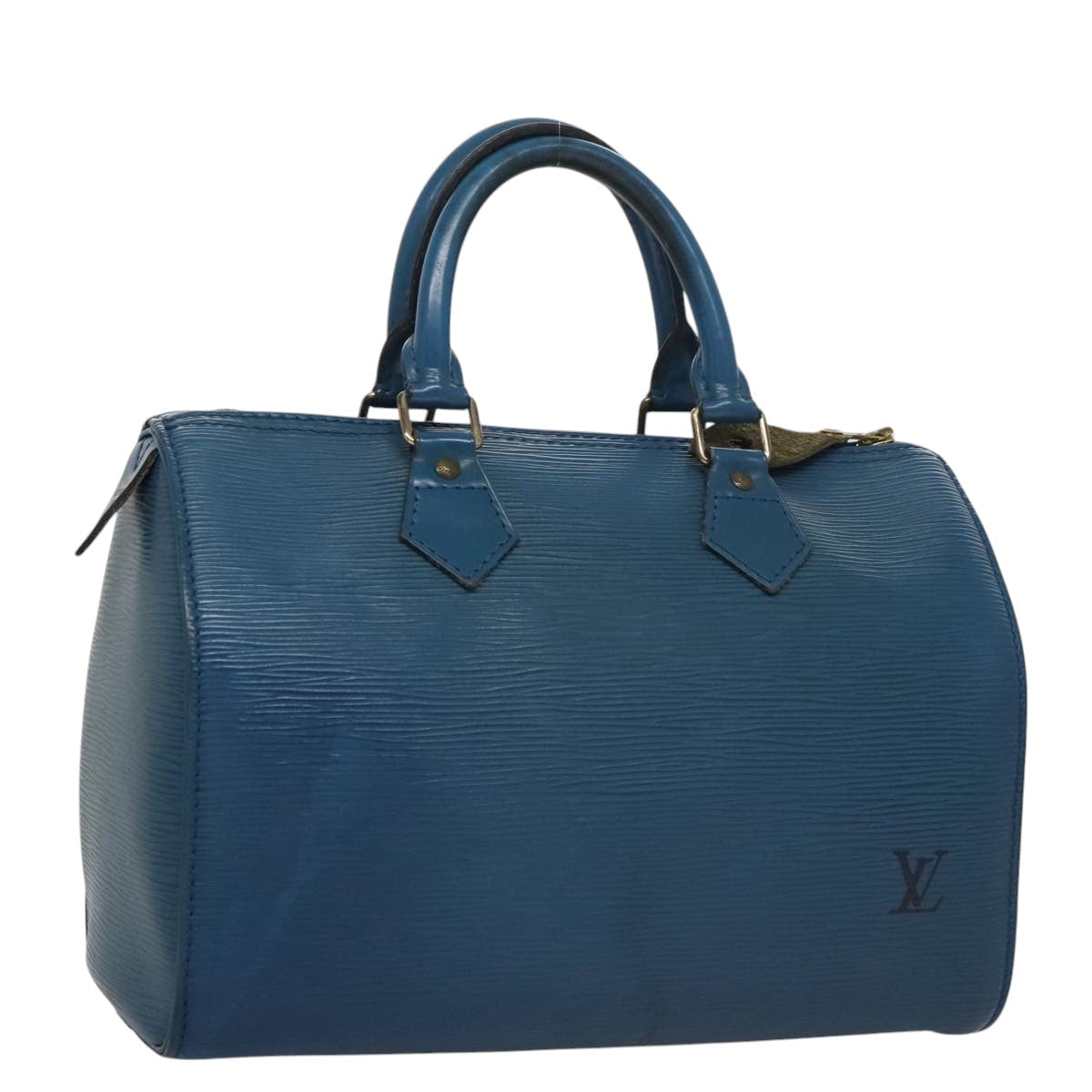 LOUIS VUITTON Epi Speedy 25 Hand Bag Toledo Blue M43015 LV 101711
