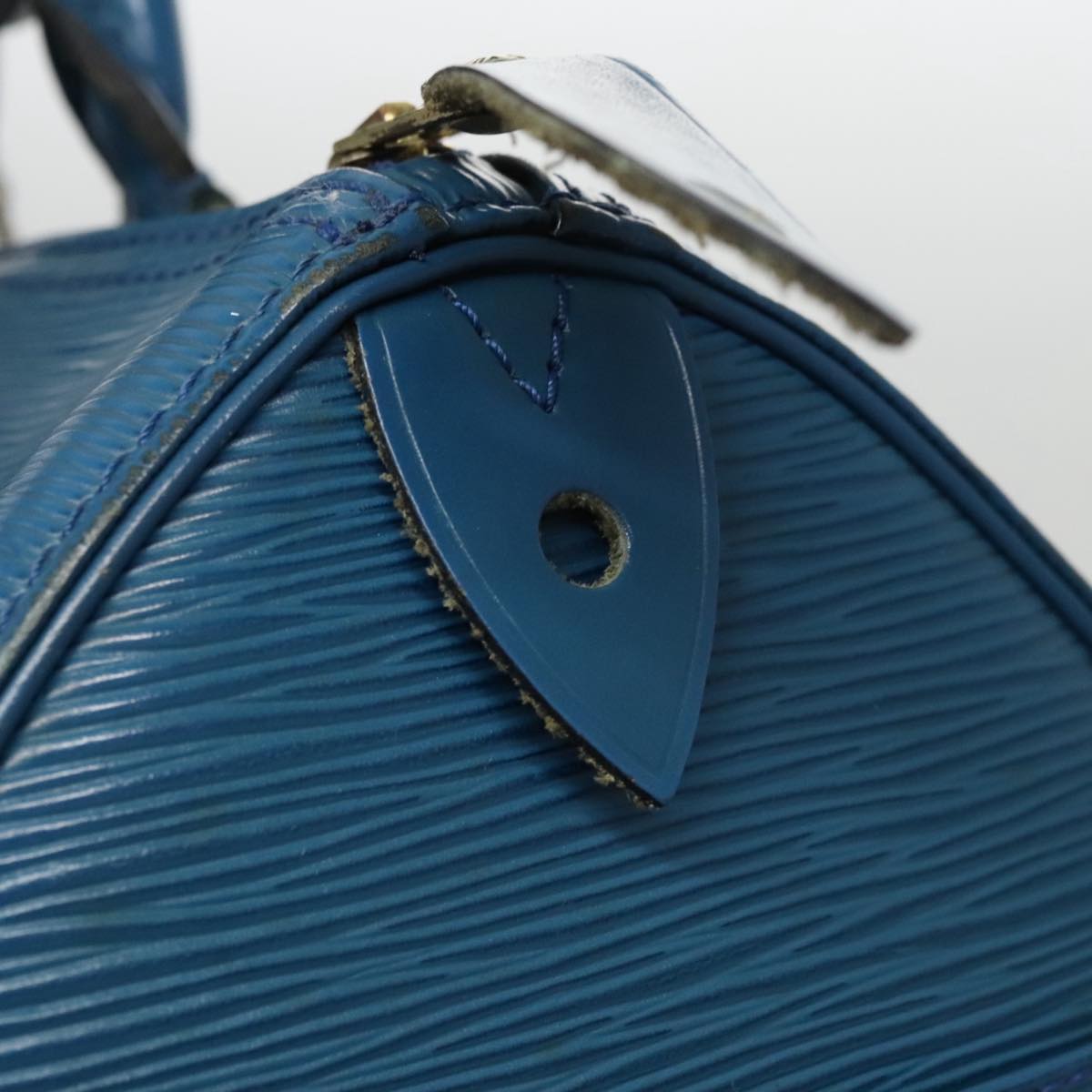 LOUIS VUITTON Epi Speedy 25 Hand Bag Toledo Blue M43015 LV 101711