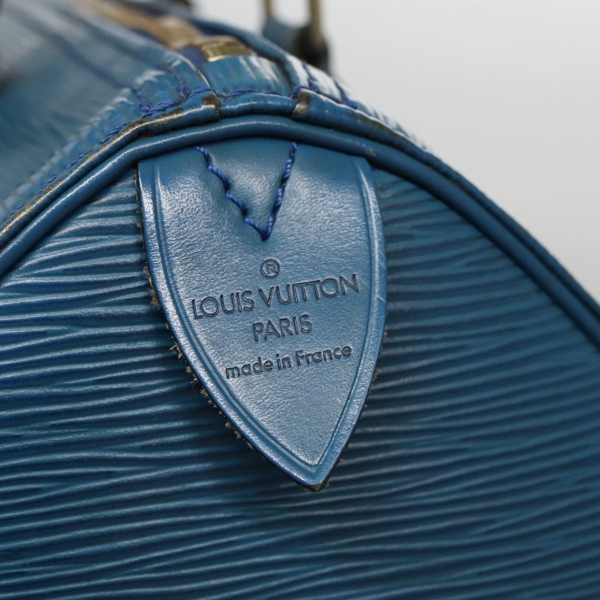 LOUIS VUITTON Epi Speedy 25 Hand Bag Toledo Blue M43015 LV 101711