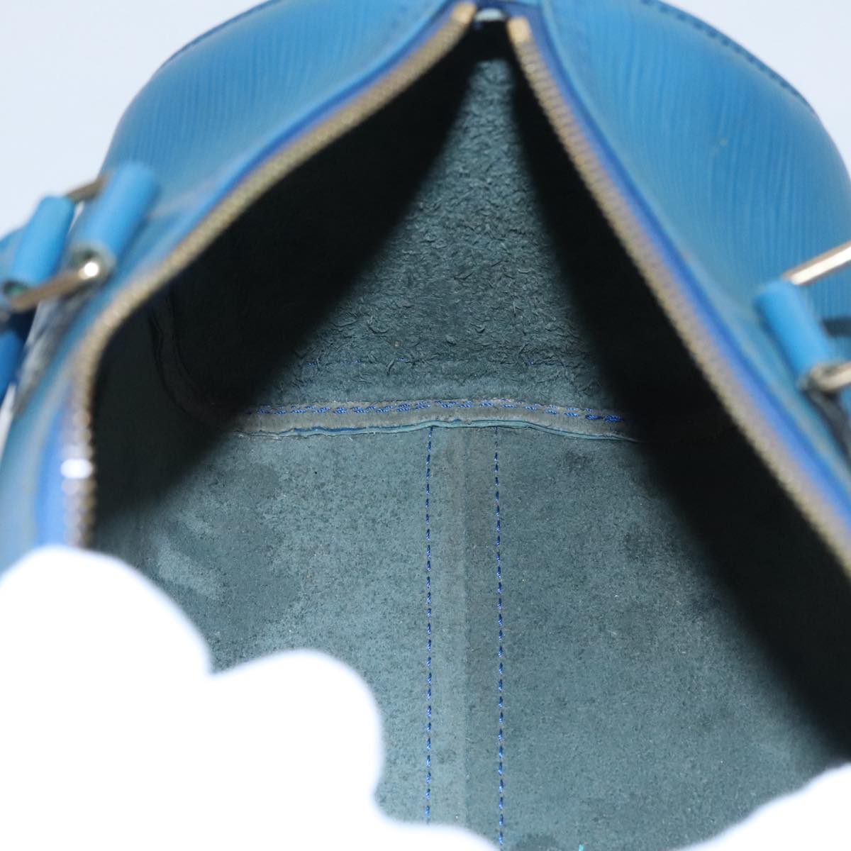LOUIS VUITTON Epi Speedy 25 Hand Bag Toledo Blue M43015 LV 101711