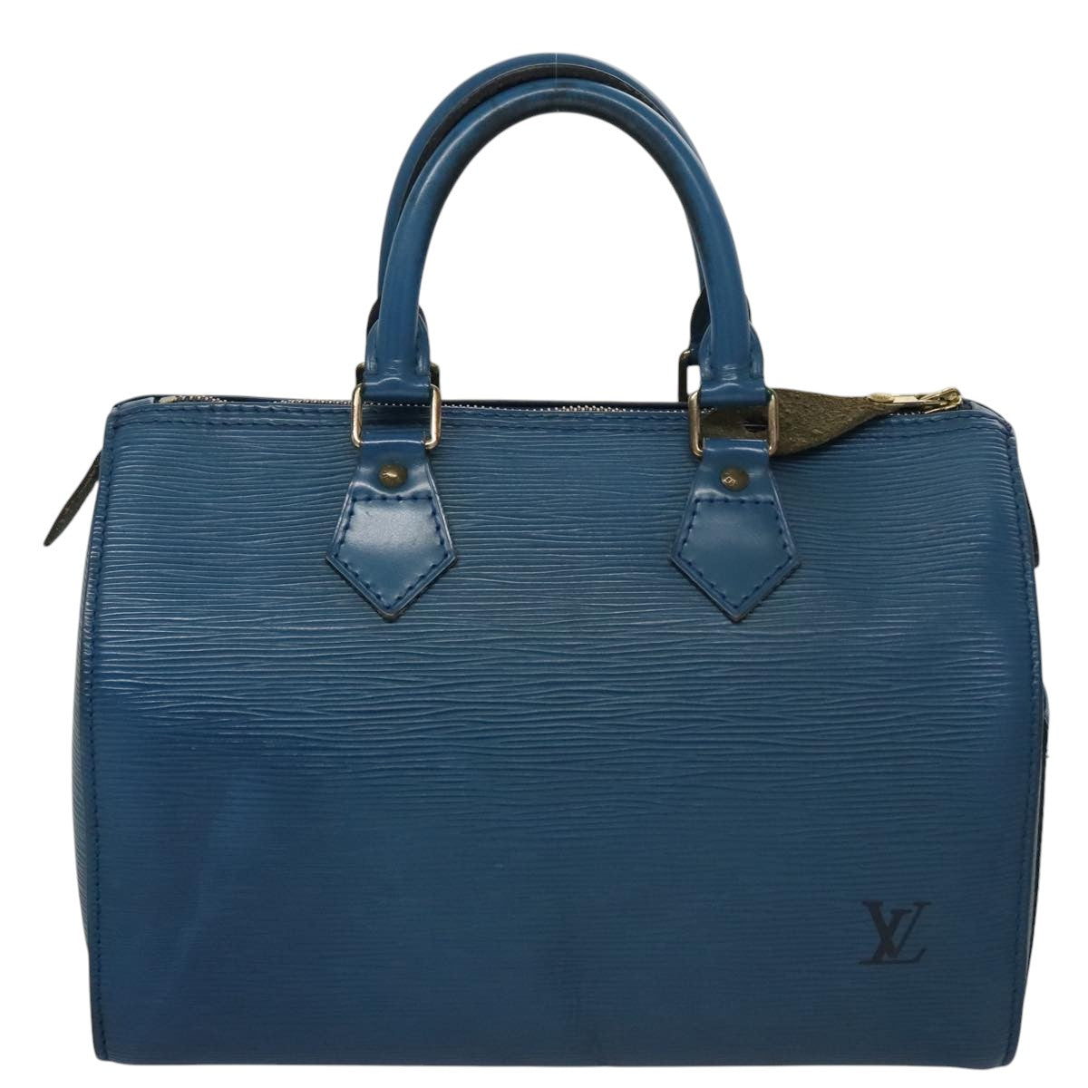 LOUIS VUITTON Epi Speedy 25 Hand Bag Toledo Blue M43015 LV 101711