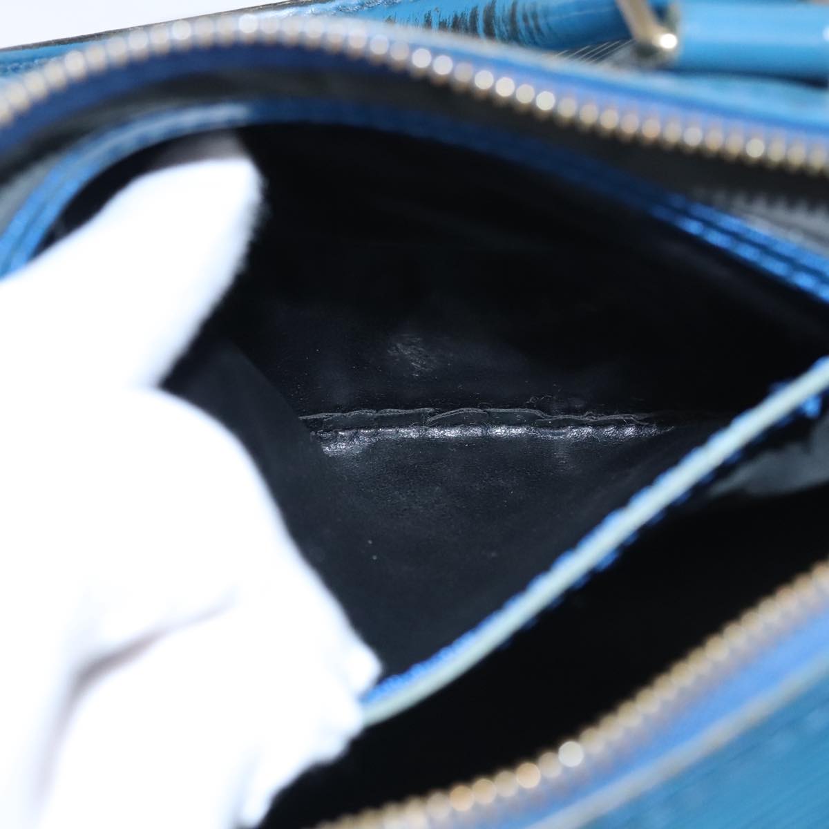 LOUIS VUITTON Epi Speedy 25 Hand Bag Toledo Blue M43015 LV 101711