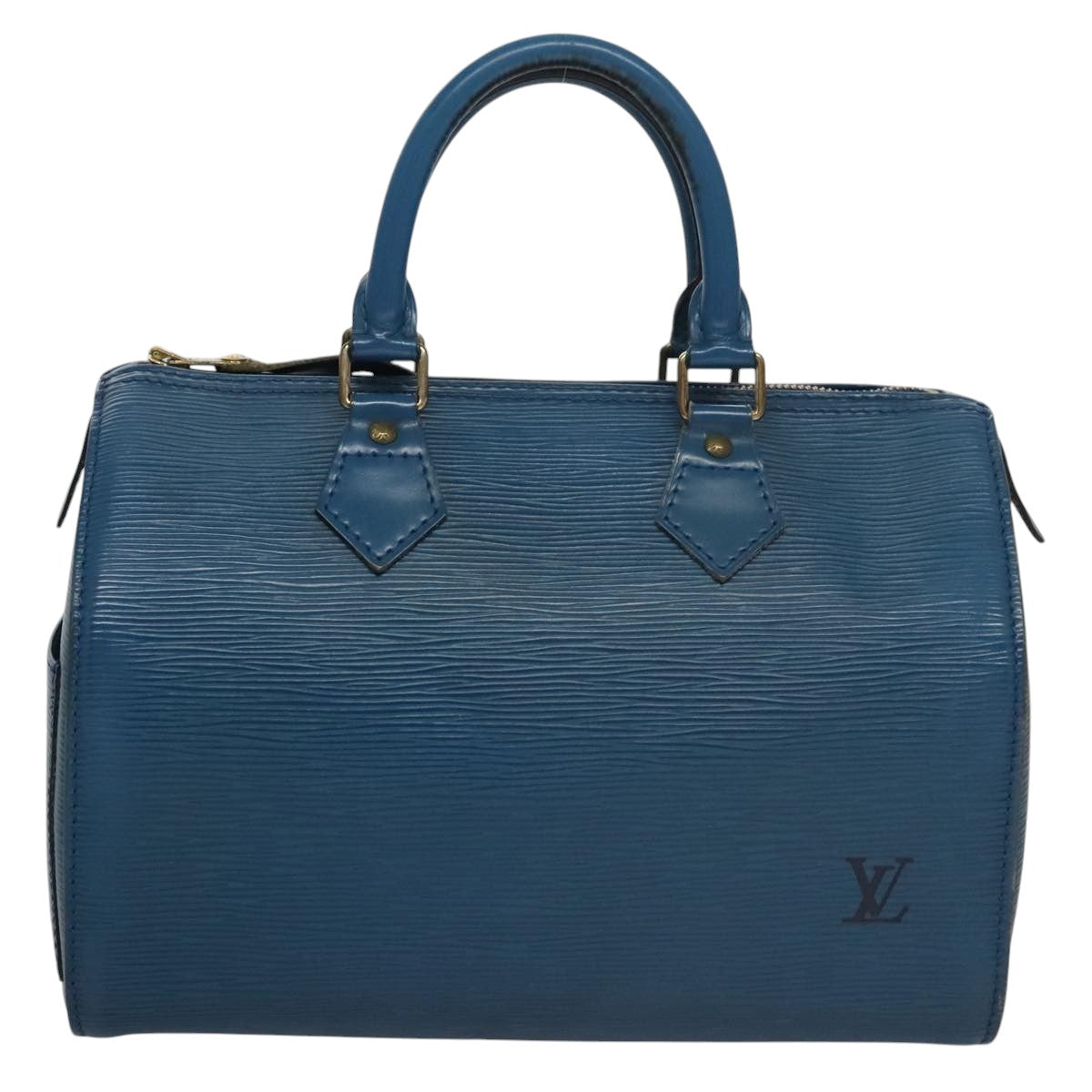 LOUIS VUITTON Epi Speedy 25 Hand Bag Toledo Blue M43015 LV 101711