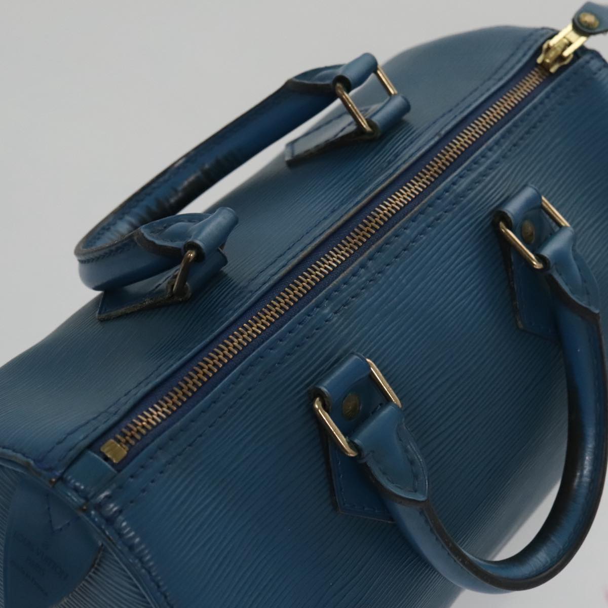 LOUIS VUITTON Epi Speedy 25 Hand Bag Toledo Blue M43015 LV 101711