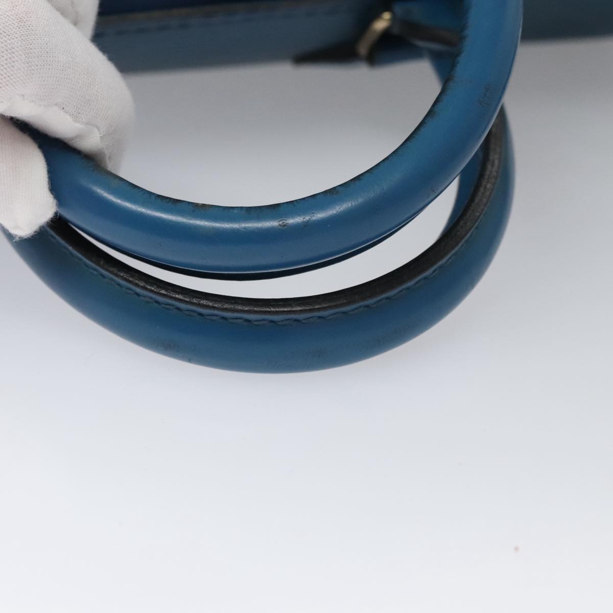 LOUIS VUITTON Epi Speedy 25 Hand Bag Toledo Blue M43015 LV 101711