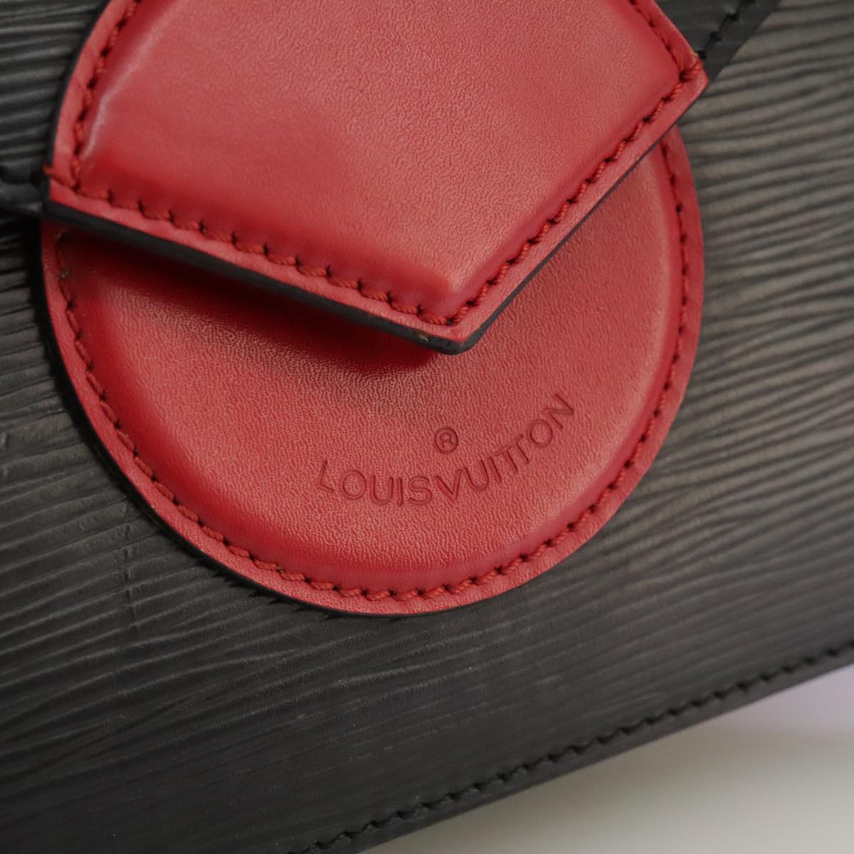 LOUIS VUITTON Epi Osh Shoulder Bag Black Red M52444 LV 101738
