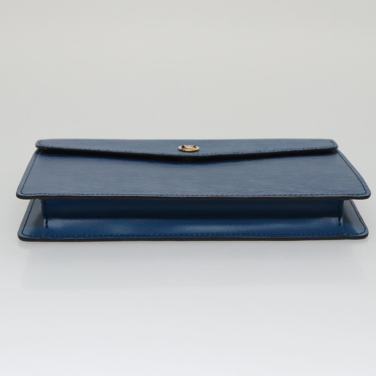 LOUIS VUITTON Epi Montaigne 23 Clutch Bag Blue M52665 LV 101782