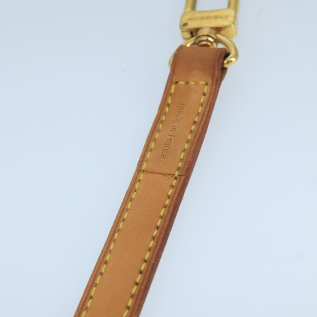 LOUIS VUITTON Shoulder Strap Leather 43.7"" Beige LV 101987