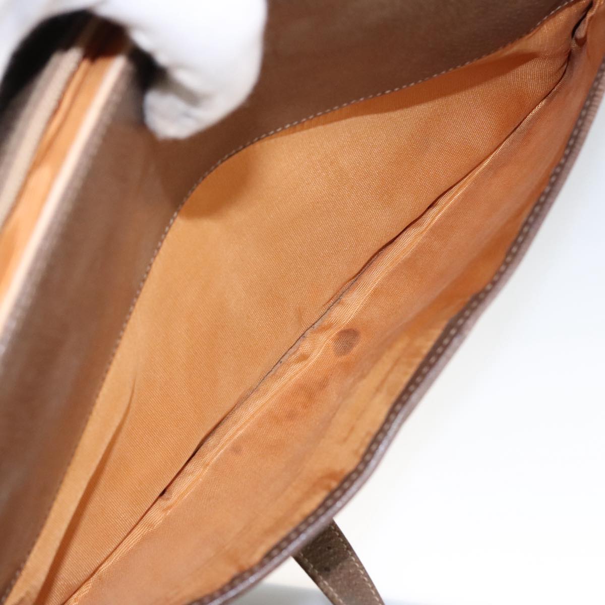 GUCCI GG Supreme Shoulder Bag PVC Beige Gold 102052