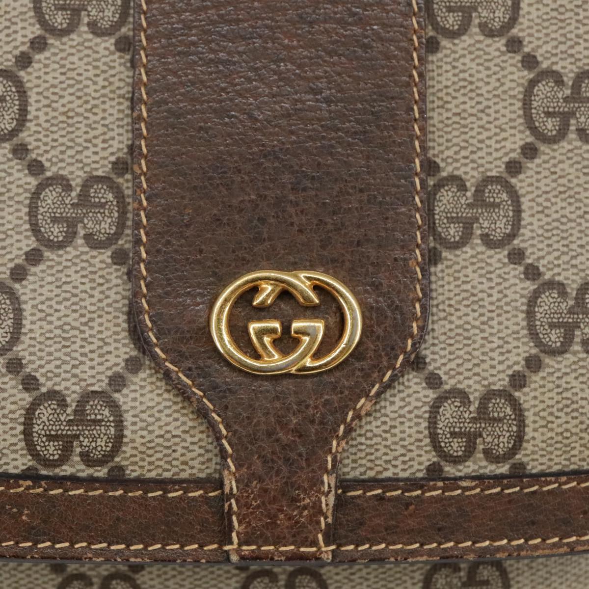 GUCCI GG Supreme Shoulder Bag PVC Beige Gold 001 115 4425 102057