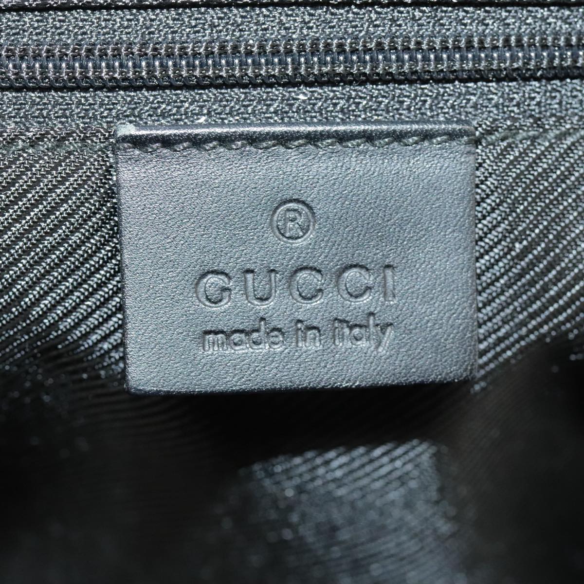 GUCCI GG Canvas Hand Bag Black Silver 002 1115 102070