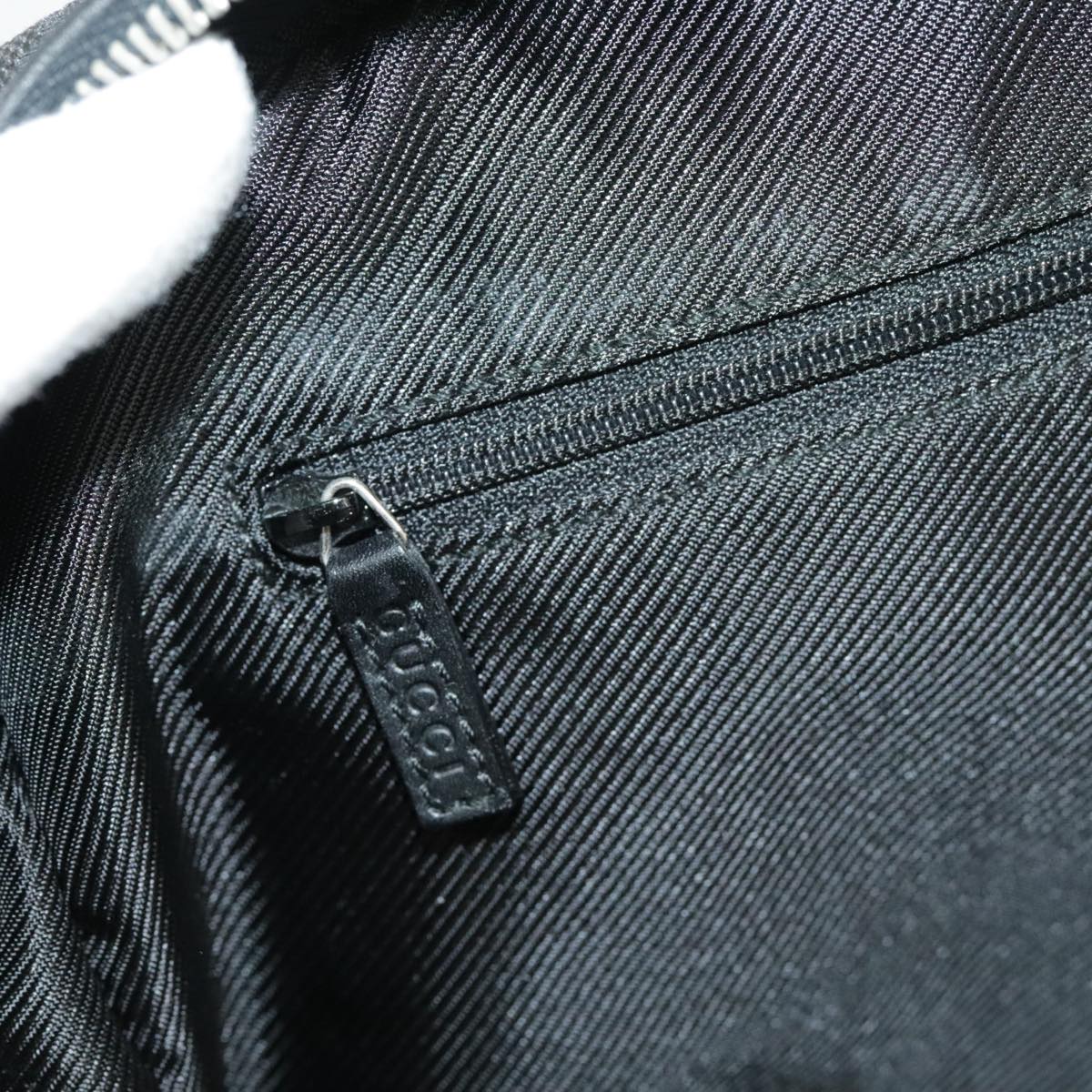 GUCCI GG Canvas Hand Bag Black Silver 002 1115 102070