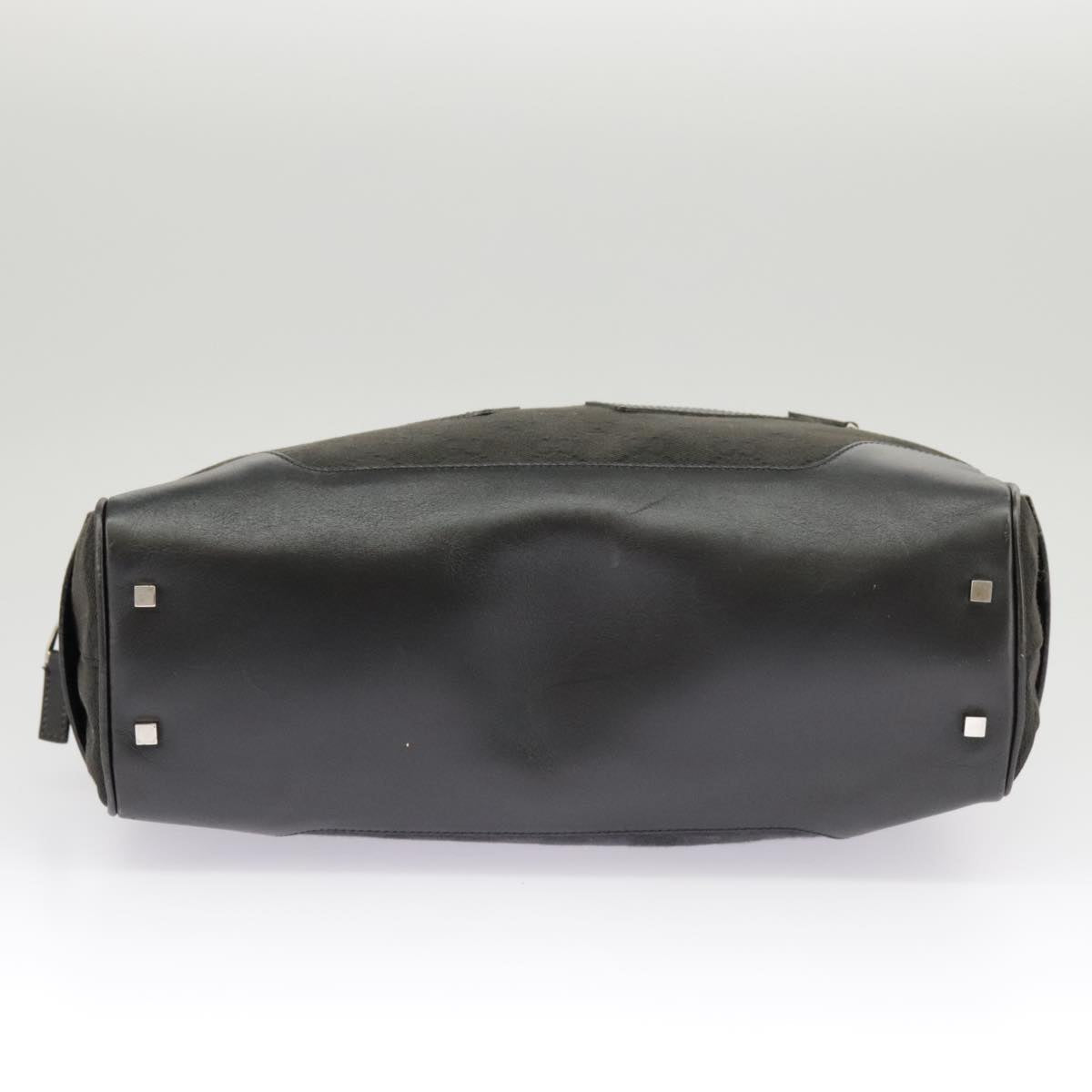 GUCCI GG Canvas Hand Bag Black Silver 002 1115 102070