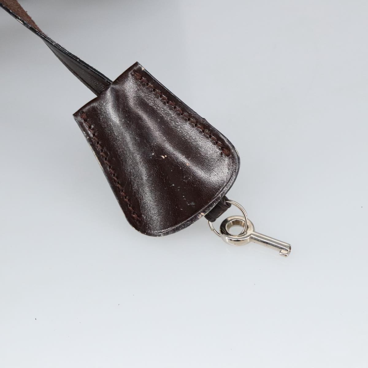 FENDI Zucca Canvas Vanity Hand Bag Brown Black 102121