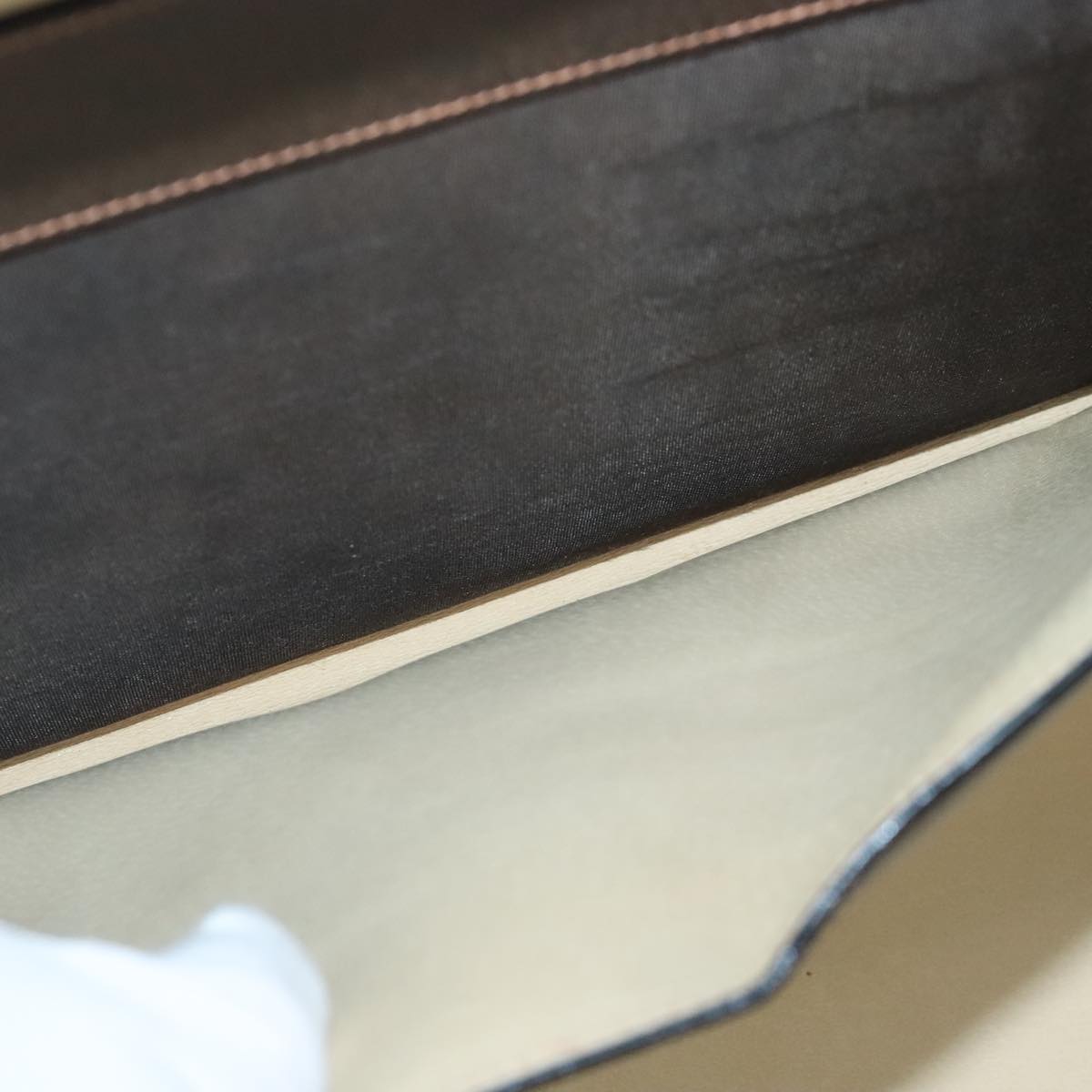 GUCCI GG Supreme Trunk PVC Leather Beige Gold 102207