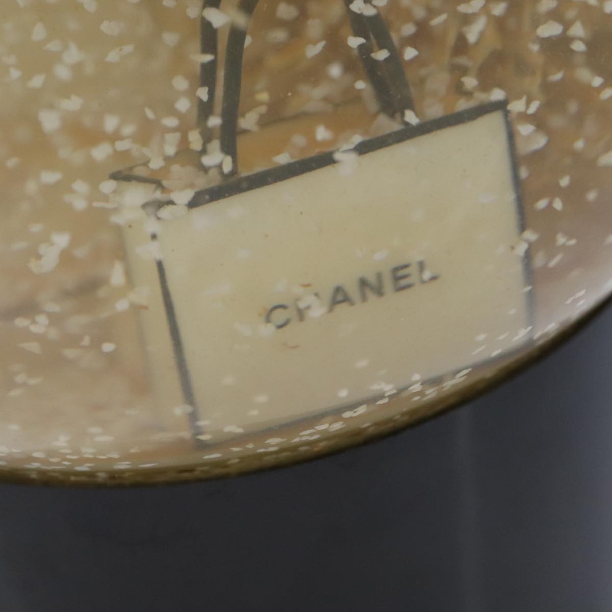 CHANEL Christmas Tree Shopper Snow Globe VIP Only Clear Yellow CC 102238