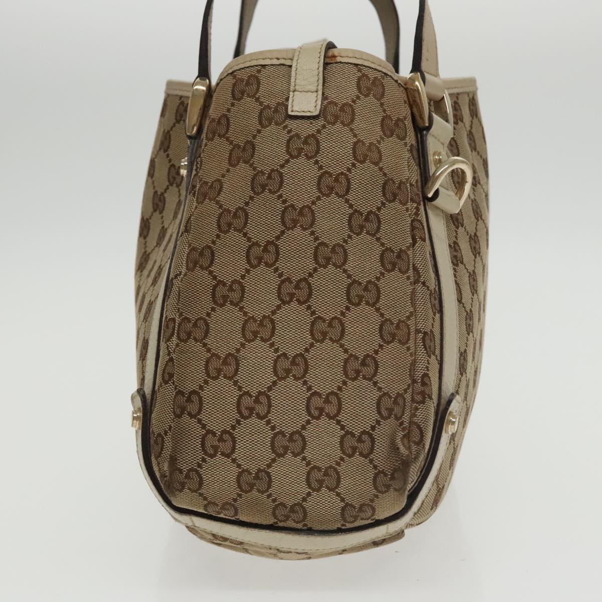 GUCCI GG Canvas Abbey Tote Bag Beige Gold 130736 102266