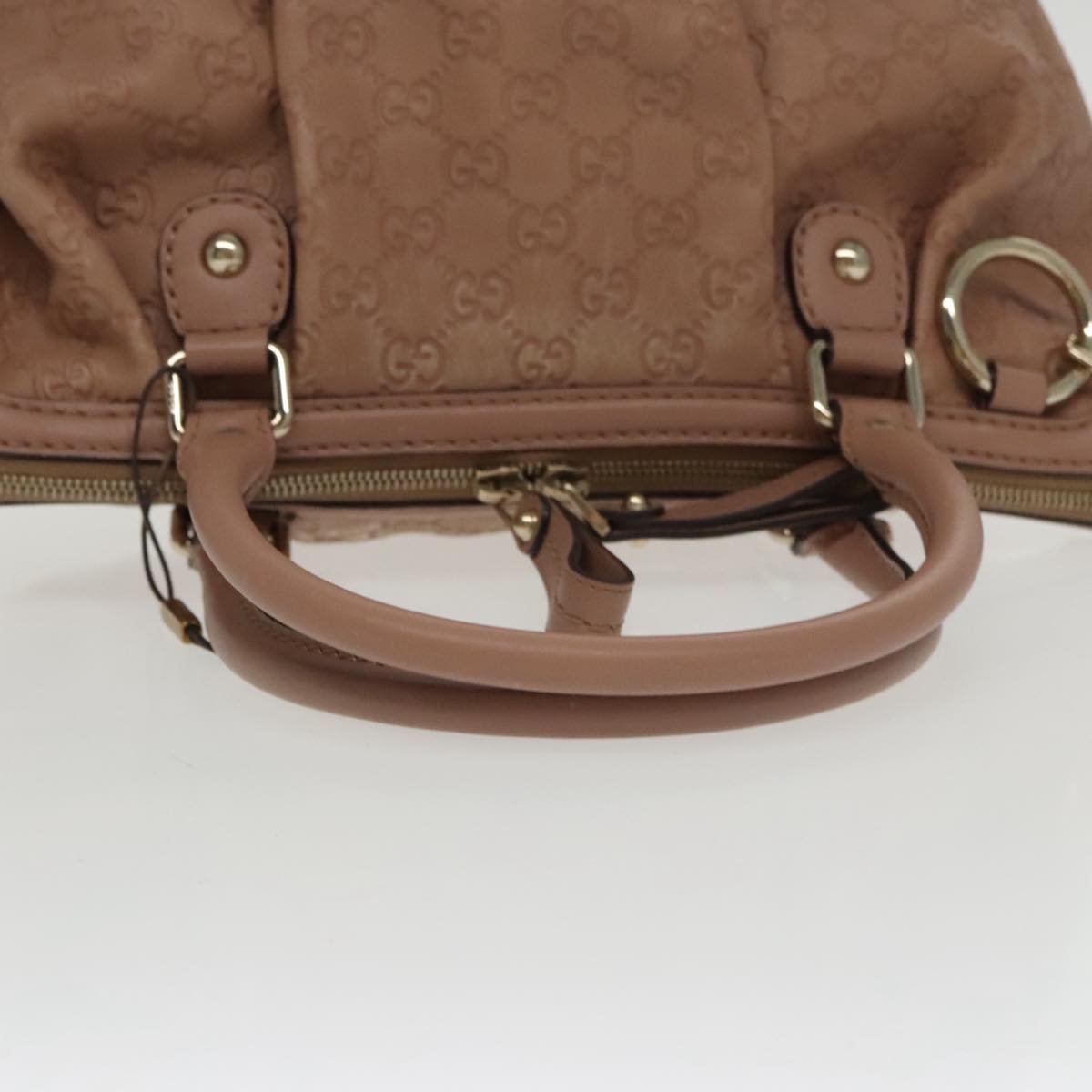GUCCI GG Canvas Guccissima Hand Bag Leather Pink 247902 102270