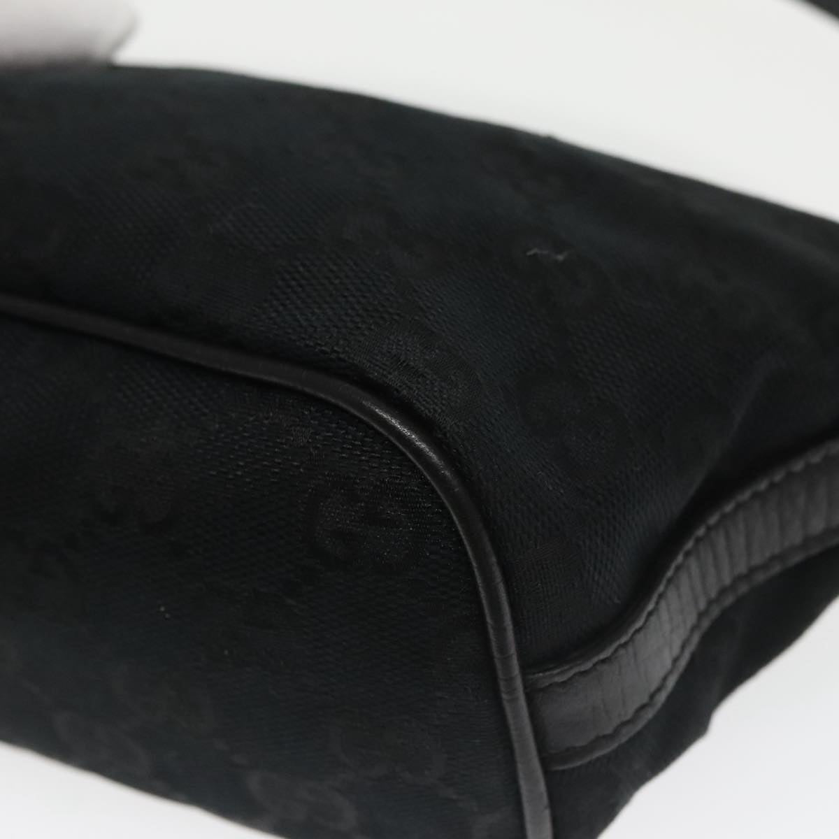 GUCCI GG Canvas Web Sherry Line Pouch Black Gold Red 141809 102283