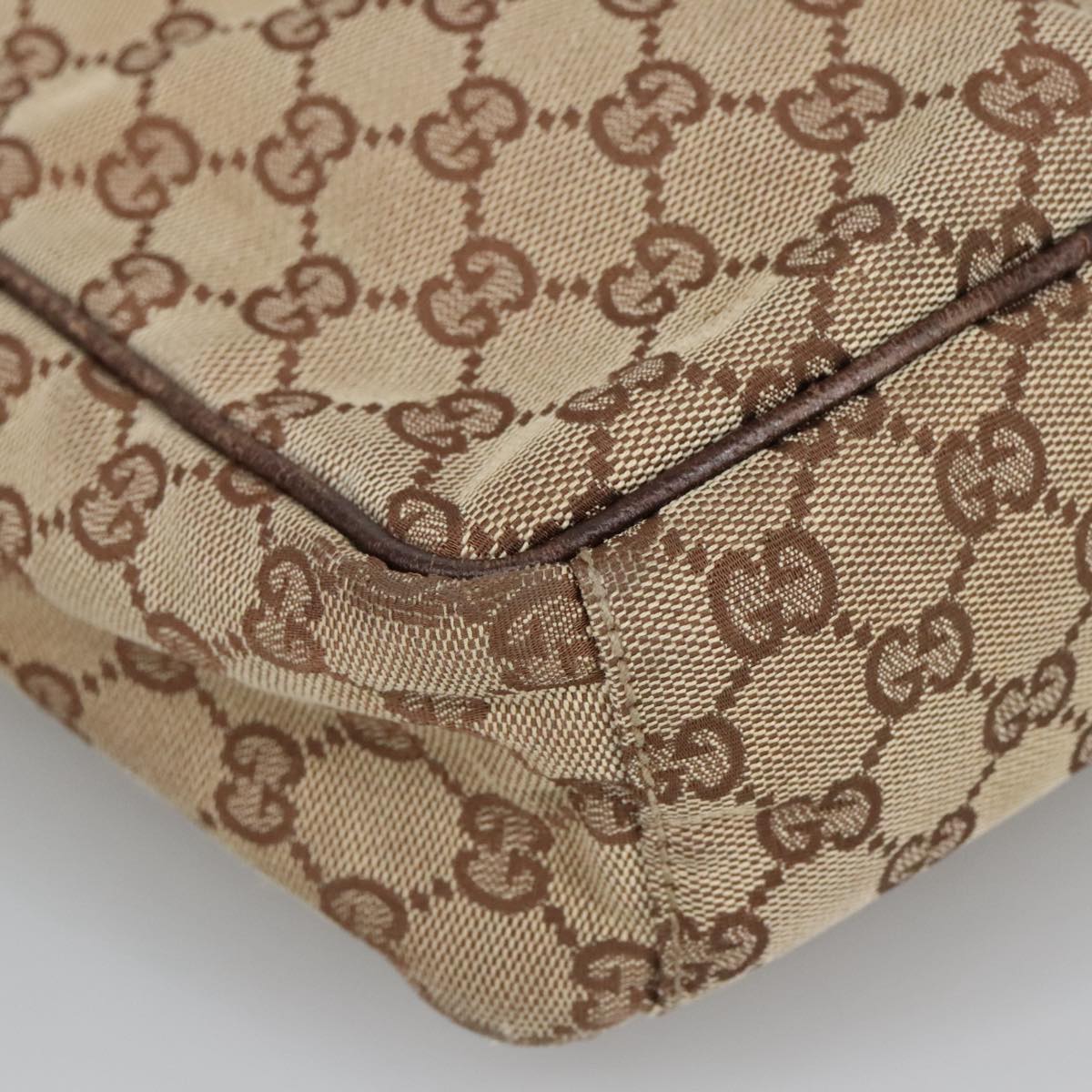GUCCI GG Canvas Shoulder Bag Beige 102345