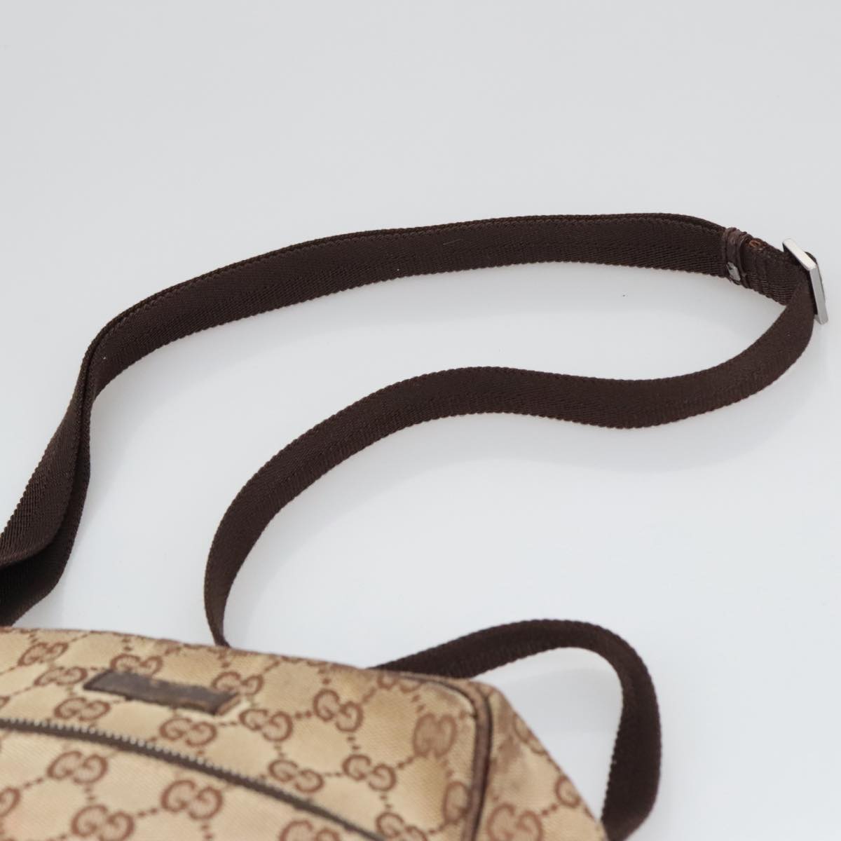 GUCCI GG Canvas Shoulder Bag Beige 102345