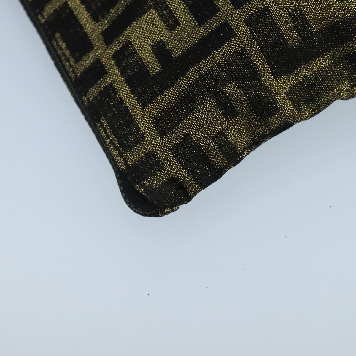 FENDI Zucca Canvas Pouch Gold 102385