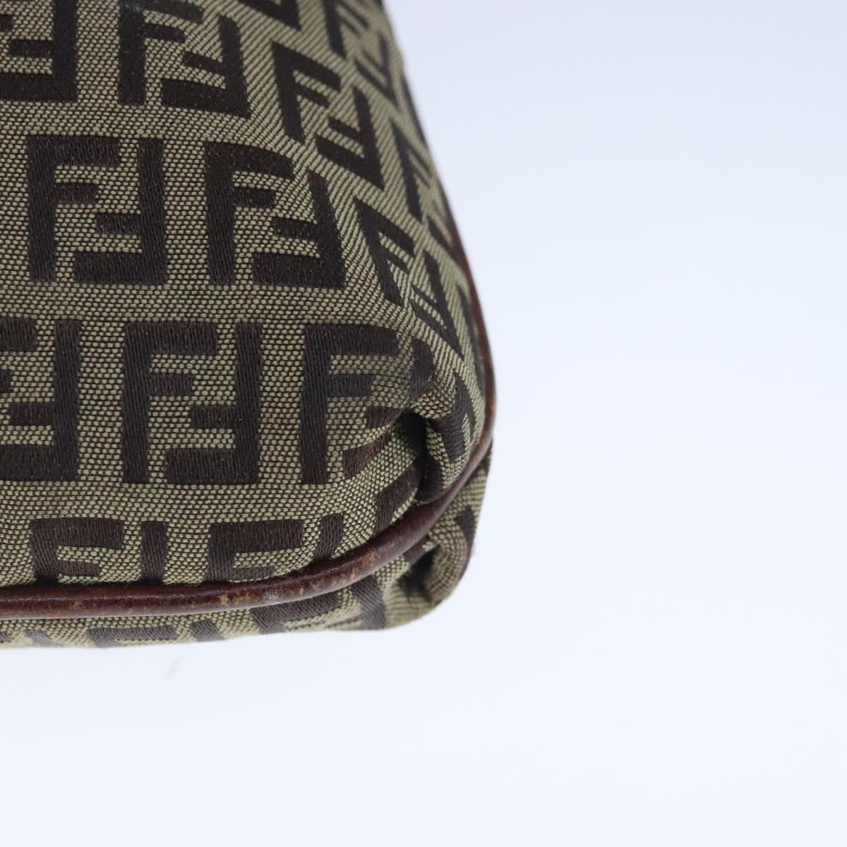 FENDI Zucchino Canvas Mamma Shoulder Bag Beige 102445