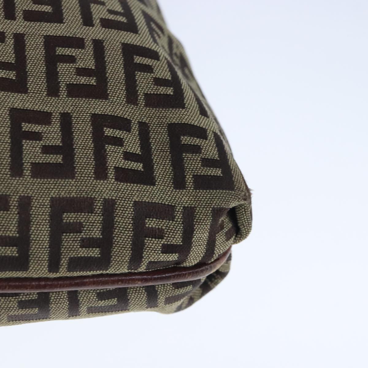 FENDI Zucchino Canvas Mamma Shoulder Bag Beige 102445