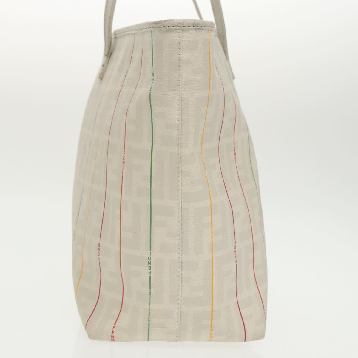 FENDI Zucca Canvas Tote Bag White Multicolor 102446