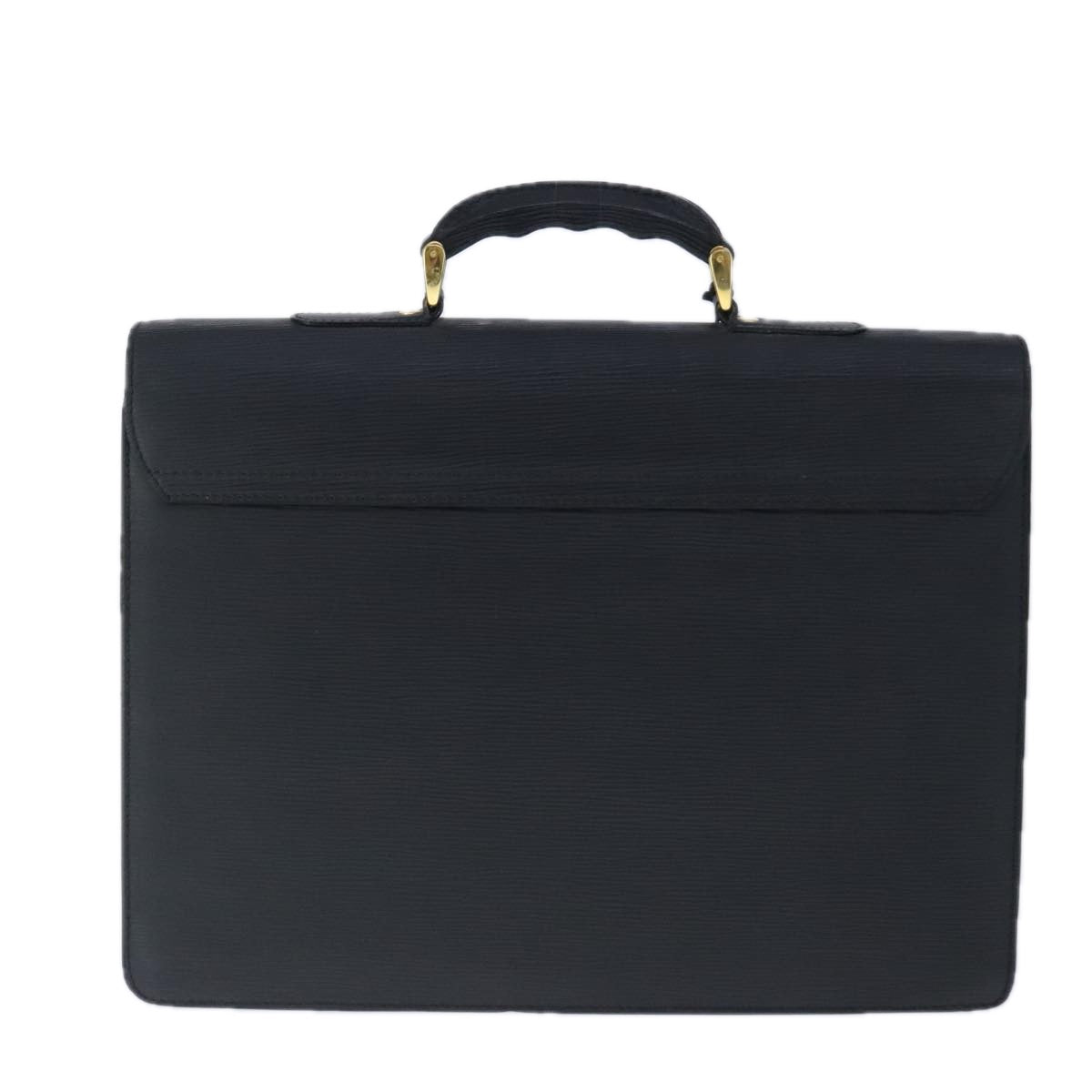 FENDI Hand Bag Leather Black Gold 102605
