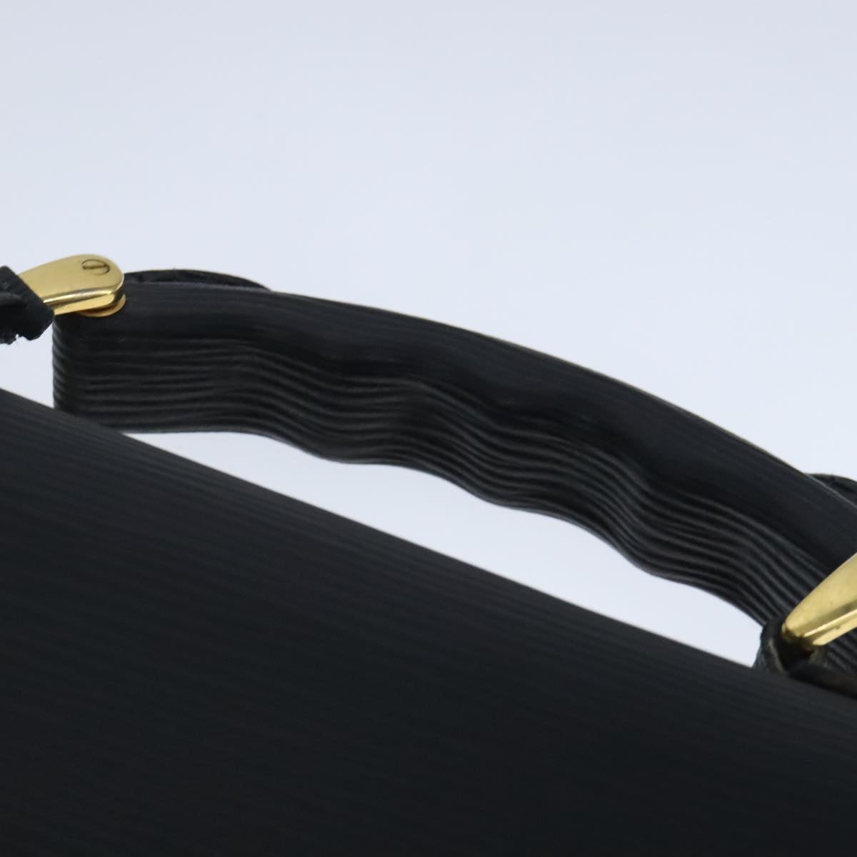 FENDI Hand Bag Leather Black Gold 102605