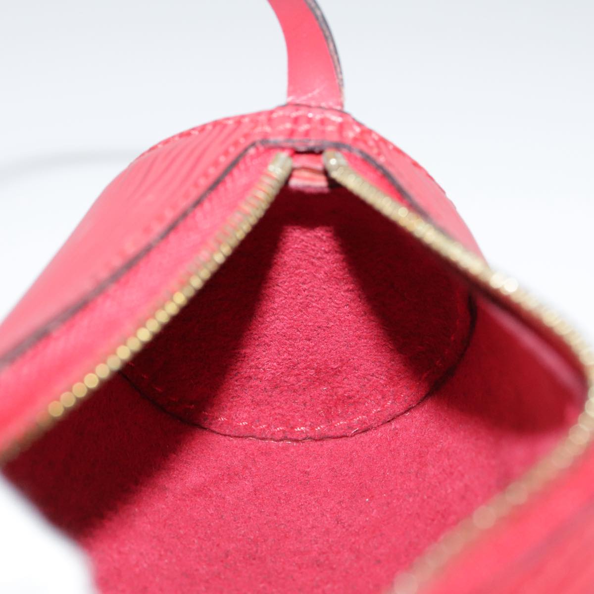 LOUIS VUITTON Epi Soufflot Pouch Accessory Pouch Red LV 102779